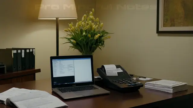A welcoming reception area, a stack of patient files, a computer screen displaying coding software, an open book on medical billing procedures, a therapist engaged in conversation with a new client