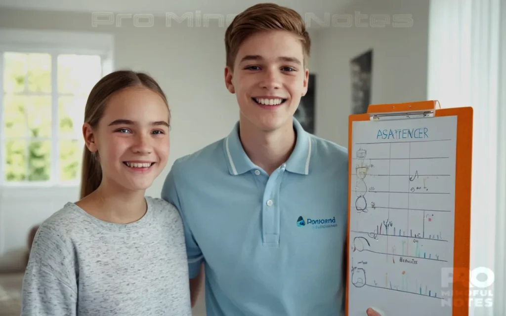 Teenager with ASD smiling