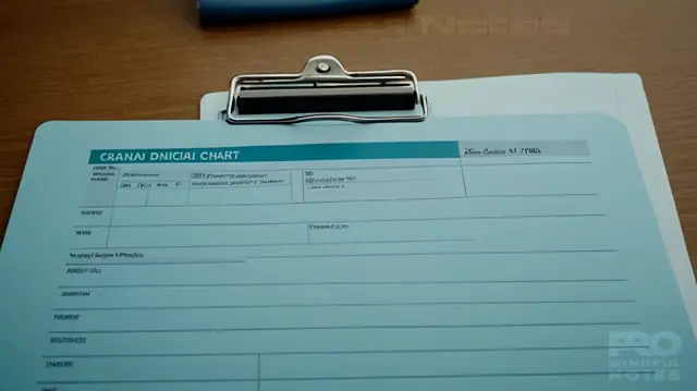 A doctor's desk, medical chart in hand, computer screen displaying discharge note, patient file folder, hospital bed setting