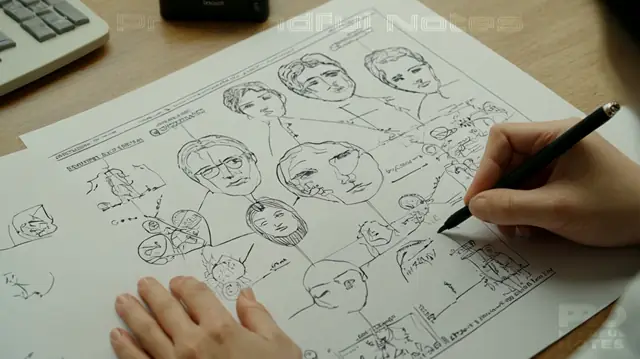 A person analyzing a complex set of psychological assessment tools, symbols representing various personality disorders from DSM-5, and a patient engaging in therapy