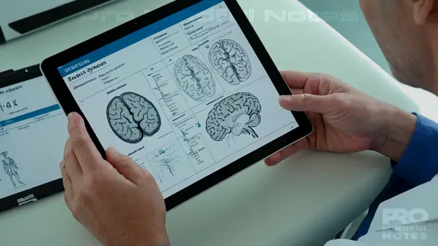 A clinician examining a patient chart