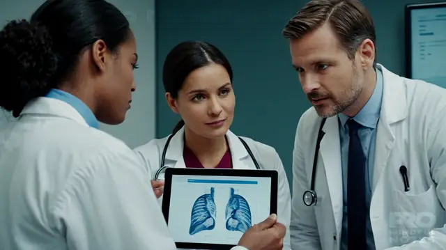 doctors consulting EHR system, diverse patient interactions, healthcare technology interface design, confidential medical records display, professional mental health environment