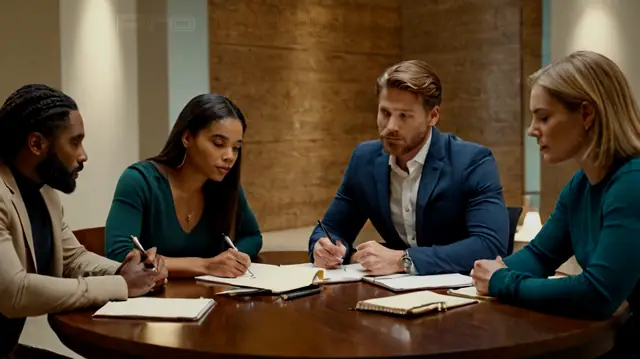 A diverse group of people in a circle