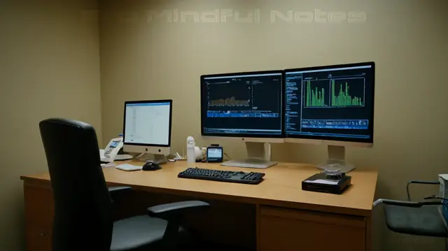 A doctor's office environment, encrypted data storage device, confidential medical forms, healthcare professionals accessing information safely, digital signature tools, HIPAA-compliant software interface