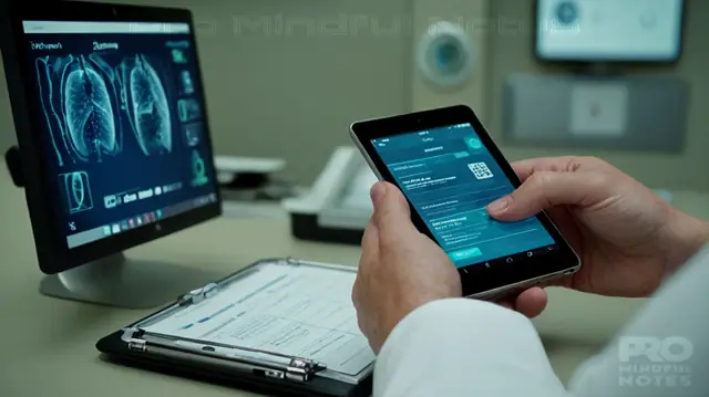 healthcare professionals documenting data on digital devices, confidential patient information, security badges, electronic databases, HIPAA symbols, privacy screens, encrypted connections, medical records integration