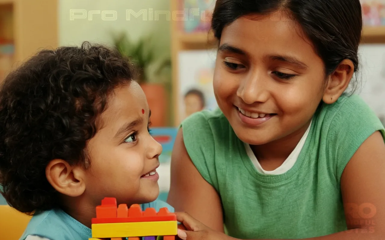 A young child's hand in a comforting embrace, playful toy symbolizing trust, confidential therapy office setting, assuring smiling therapist, family members engaged in supportive conversation, subtle representation of informed consent agreement