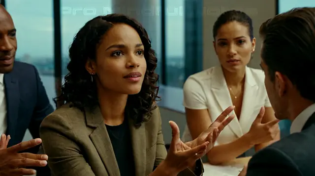 A diverse group of individuals in a professional setting
