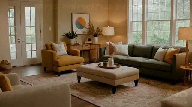 family therapist, warm color palette, open dialogue circle, hand-written notes, therapeutic environment, supportive atmosphere, diverse client representation, progress tracking, mental health improvement, free template resources, digital and physical note integration, collaborative family setting, emotional expression through art, session documentation