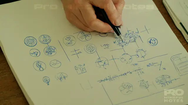A healthcare professional jotting down observations, a close-up of mental wellness, nursing symbols, compassionate touches, therapeutic communication in progress