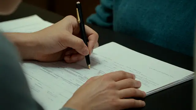 An individual analyzing various research papers, diverse graphical data visualizations, a pen poised to write on paper, a psychological theory book open nearby