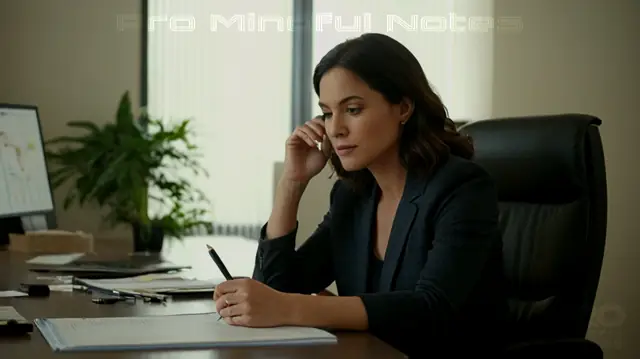 A serene office space bathed in natural light, a person comfortably seated at a desk surrounded by professional counseling materials, inspiring imagery of personal growth and empowerment