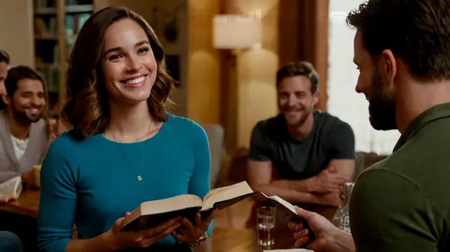 A person smiling confidently