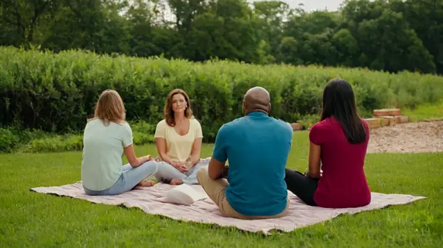 A group therapy session in progress