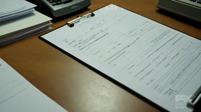 A cluttered medical office desk, streamlined document template, stacks of neatly categorized files, doctor reviewing notation suggestions, improved workflow visualization, patient confidentiality emphasis