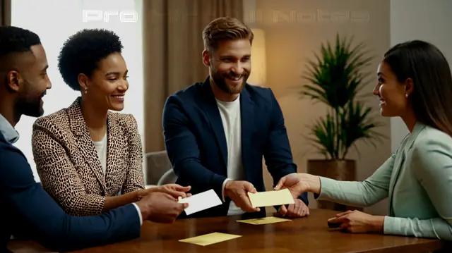 Coupled therapists engaging in a professional workshop, diverse group of individuals exchanging business cards, professionals sharing success stories, warm handshakes symbolizing trust and rapport