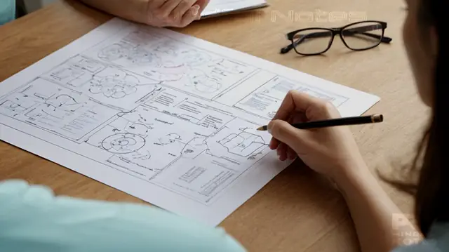 A diverse group of individuals engaged in a therapeutic session, visual representations of psychodynamic concepts (such as defense mechanisms and unconscious processes), an assortment of templates for therapy plans, evidence-based patient improvement examples through charts or graphs, case studies illustrating successful interventions
